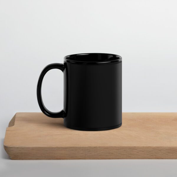 Black Glossy Mug Black 11oz Handle