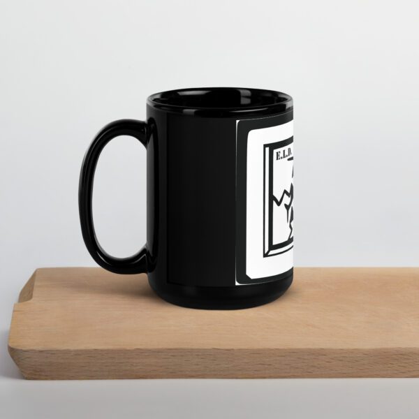 Black Glossy Mug Black 15oz Handle