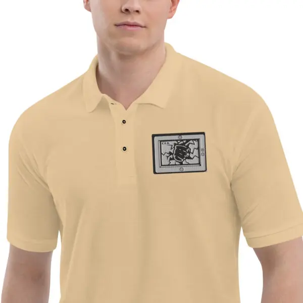 Premium Polo Shirt Stone Zoomed