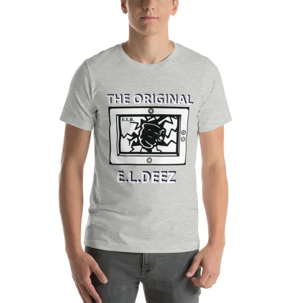 The Original E L Deez T Shirt Athletic Heather Front