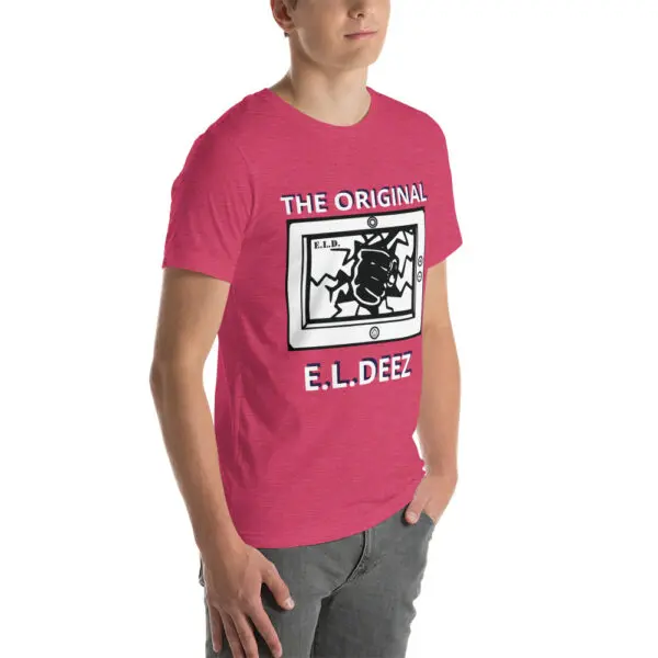 The Original E L Deez T Shirt eather Raspberry Right Front