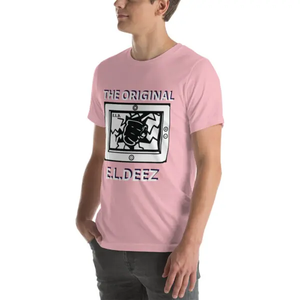 The Original E L Deez T Shirt Pink Left Front