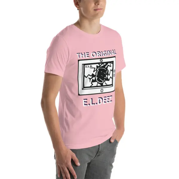 The Original E L Deez T Shirt Pink Right Front