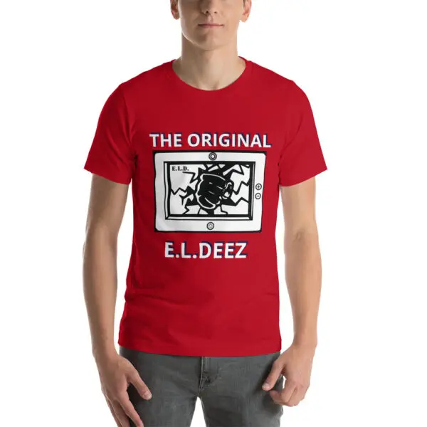 The Original E L Deez T Shirt Red Colour Front