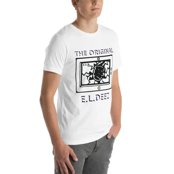 The Original E L Deez T Shirt white Right Front