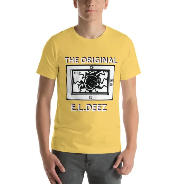 The Original E L Deez T Shirt Yellow Colour Front