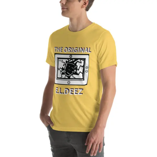 The Original E L Deez T Shirt Yellow Left Front