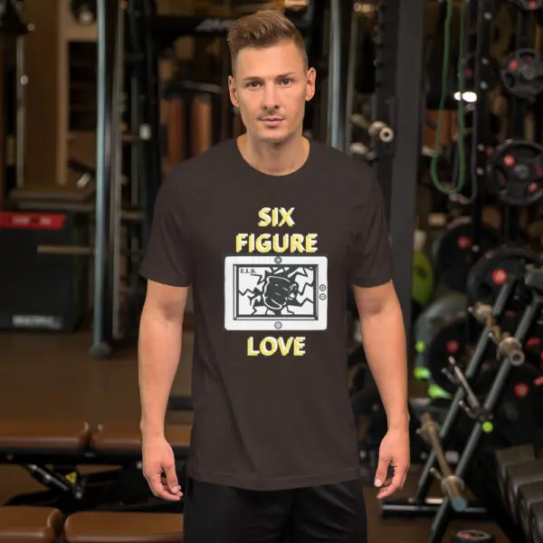 Six Figure Love T Shirt Brown Colour Front View