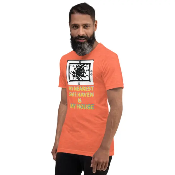 Unisex Staple T Shirt Heather Orange Colour Left Front View