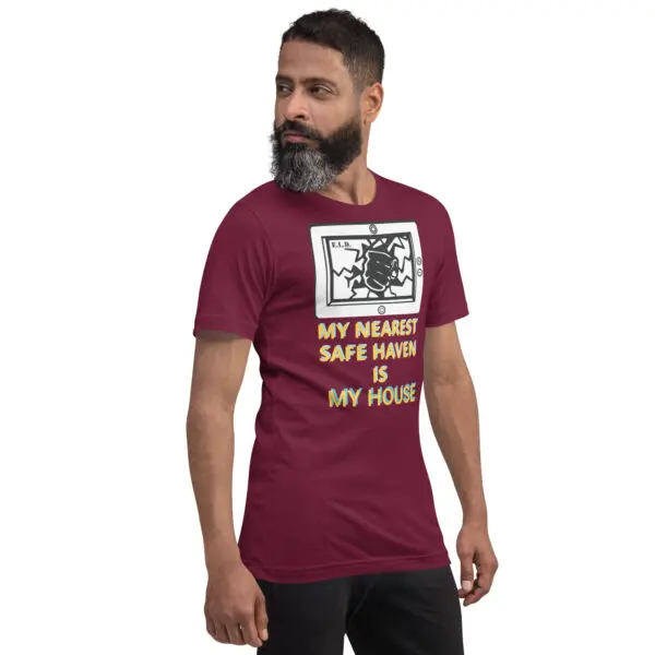 Unisex Staple T Shirt Maroon Colour Right Front