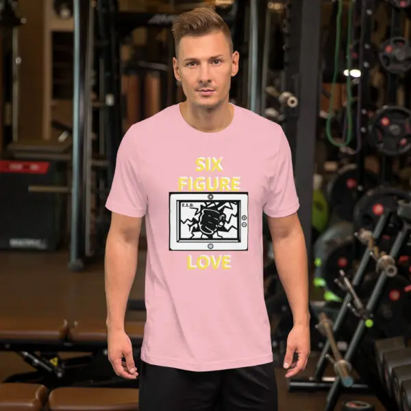 Six Figure Love T Shirt Pink Colour Front View