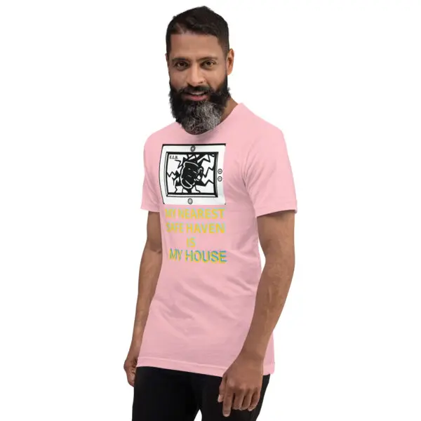 Unisex Staple T Shirt Pink Colour Left Front View