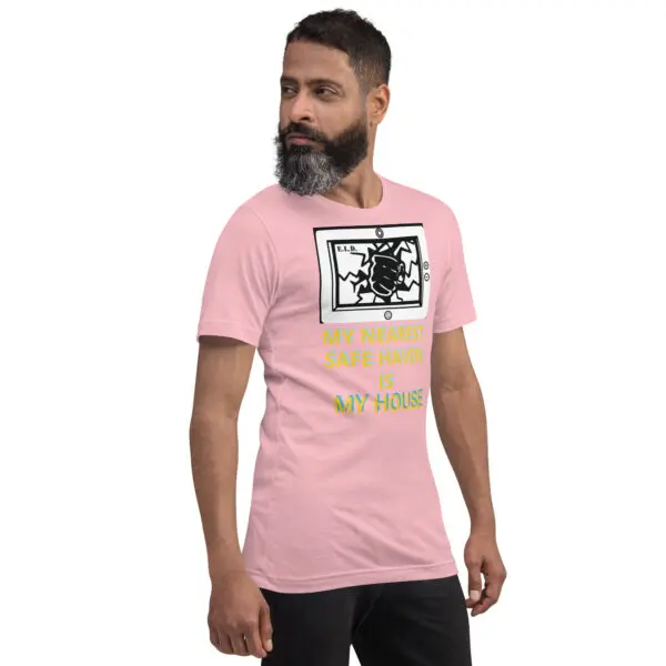 Unisex Staple T Shirt Pink Rigrt Front